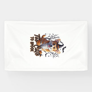 Banderoles Too Cute To Spook Funny Halloween Dog Corgi T shir