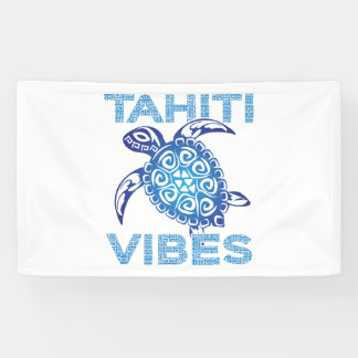 Banderoles Tortue bleu polynésienne de mer Tribal Tahiti Vibe