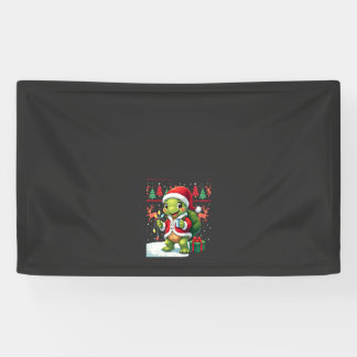 Banderoles Tortue Xmas Lumières Père Noël laid Tortue Noël Ta