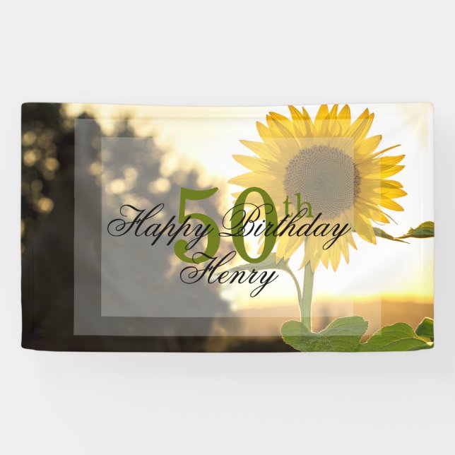 Banderoles Tournesol 50e anniversaire (Horizontal)