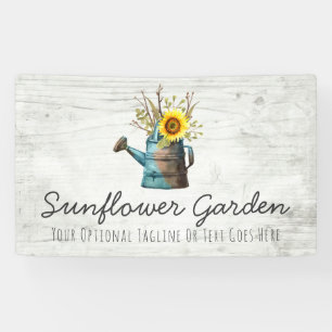 Banderoles Tournesol Floral & Bois Rustique Cottage Vintage