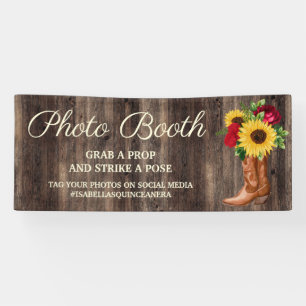 Banderoles Tournesol Russe Roses Rouges Bottes Photo Booth