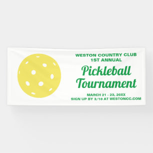 Banderoles Tournoi de Pickleball Texte personnalisé Couleur p