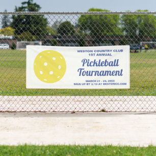 Banderoles Tournoi de Pickleball Texte personnalisé Interdict