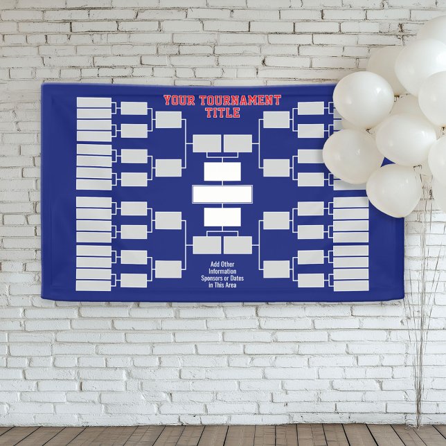Banderoles Tournoi de sports - 32 équipes (Custom Tournament Bracket Banner)