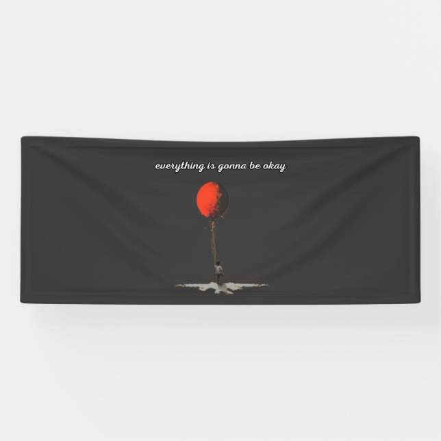 Banderoles tout ira bien, red ballon (Horizontal)