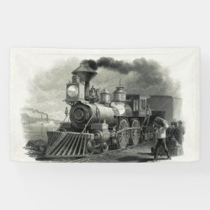 Banderoles Train à vapeur vintage
