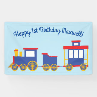 Banderoles Train Cute Choo-Choo 1er Anniversaire Thème