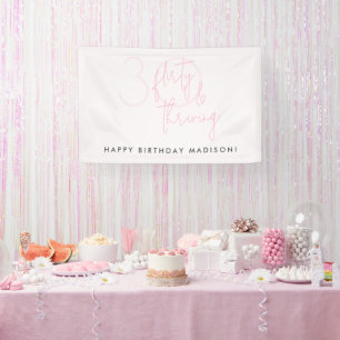 Banderoles Trente, Flirty florissant rose moderne 30e anniver