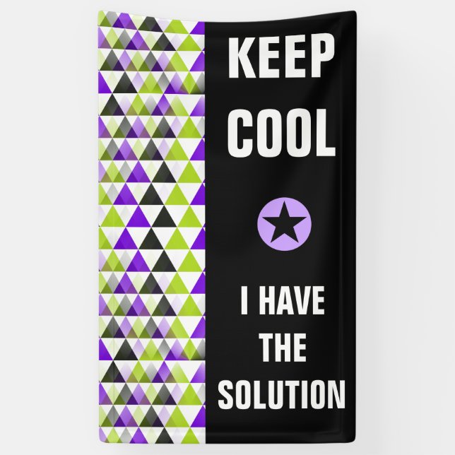 Banderoles Triangles sans couture motif - vert noir violet (Vertical)