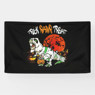 Banderoles Trick Rawr Treat Halloween Dinosaur T Rex Citrouil