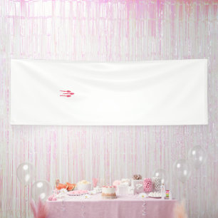 Banderoles Trois sucettes dans les tons rouge et rose contre