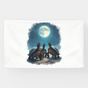 Banderoles Trois tortues hurle à la lune faune montagne Tur