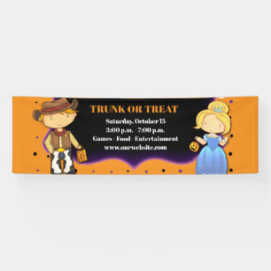 Banderoles Tronc Halloween ou Treat Trunk ou Treat Banner