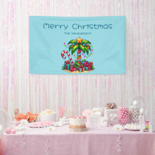 Banderoles Tropical Christmas Holiday Palm Tree