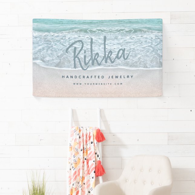 Banderoles Tropical Ocean & Sandy Beach Bijouterie (En situation)
