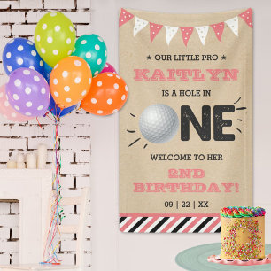 Banderoles Trou en une fille Golf 1er anniversaire Par tee
