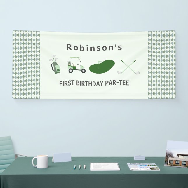 Banderoles Trou moderne en un anniversaire de golf (Salon professionnel)