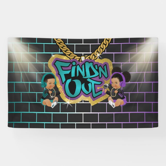 Banderoles Trouvez 'N Out Banner ! Révélation de genre ! (Horizontal)