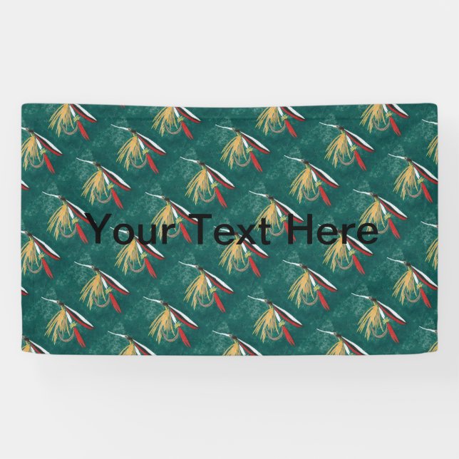 Banderoles Truite "Fin" Mouche mouillée mouillée mouillée à m (Horizontal)