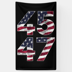 Banderoles Trump 2024 45 47 États-Unis Vintages