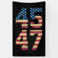Trump 2024 45 47 Vintage American Flag Retro 4547