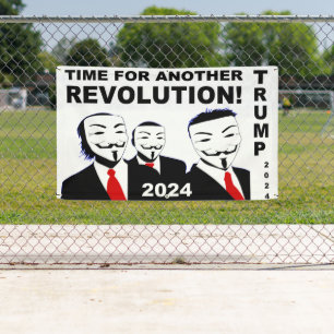 Banderoles Trump 2024 Il est temps pour une nouvelle révoluti
