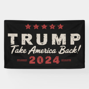 Banderoles Trump 2024 Reprenez l'Amérique Président 47 États-