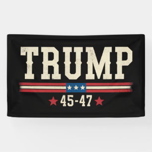 Banderoles Trump 45 47 États-Unis Drapeau rétro Vintage