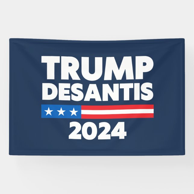 Banderoles Trump DeSantis 2024 Etats-Unis Humour politique (Horizontal)