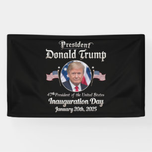 Banderoles Trump Inauguration Day 2025 47th USA President