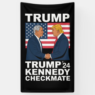 Banderoles Trump Kennedy Échec et Mat 2024 Votez Trump Kenned