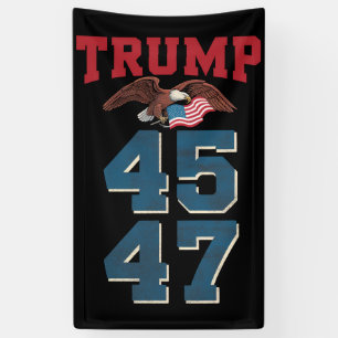Banderoles Trump patriotique a gagné 45 et 47 Victoire Gagnan