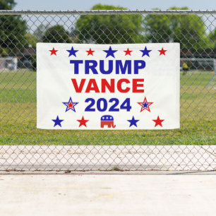 Banderoles Trump Vance 2024