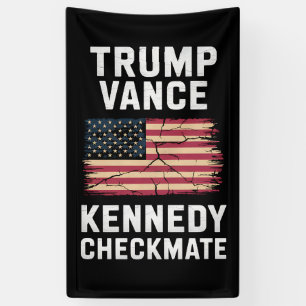 Banderoles Trump Vance 2024 Trump Vance Kennedy Échec et Mat
