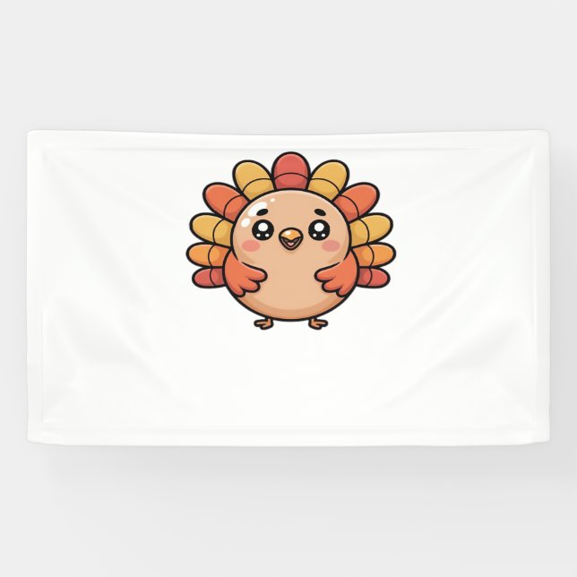 Banderoles turquie d'action de grâces kawaii T-shirt classiqu (Horizontal)