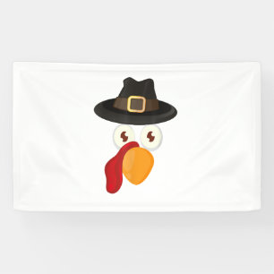 Banderoles Turquie Face Chemise_ Drôle Thanksgiving Turquie P
