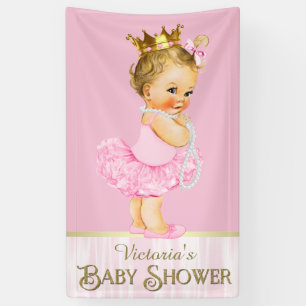 Banderoles Tutu de ballerine rose Baby Shower Perle