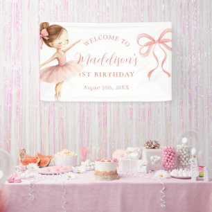 Banderoles Tutu Rose Ballerine Danseuse de Ballet Fille Anniv