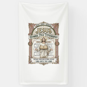 Banderoles Typographie de la page de l'hymne de Jésus Page de