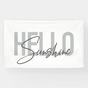 Banderoles Typographie moderne, simple et cool Bonjour Sunshi