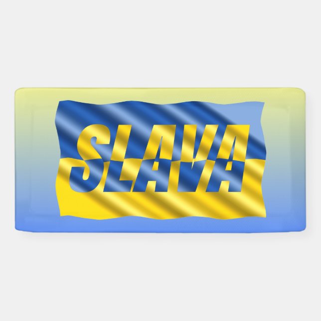 Banderoles Ukraine bleue et jaune Inspirations Paix pas de gu (Horizontal)