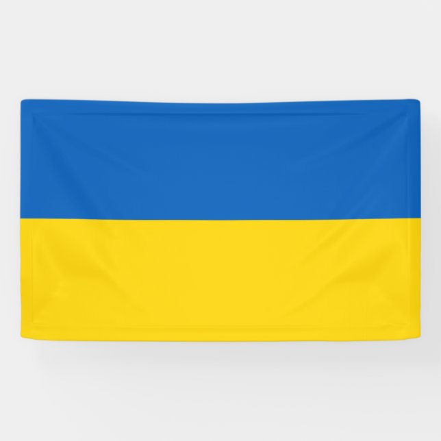 Banderoles Ukraine Drapeau bleu jaune ukrainien (Horizontal)