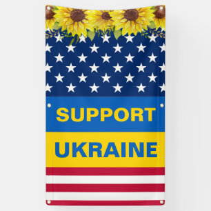 Banderoles Ukraine USA Amérique Sunflower soutien patriotique