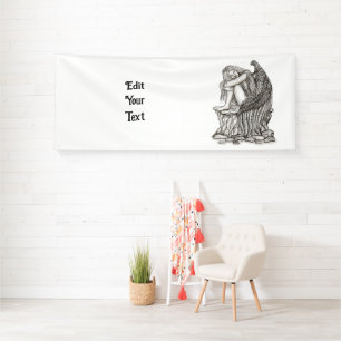 Banderoles Un ange endormi sur la pierre