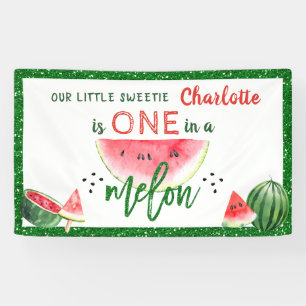 Banderoles Un dans un Melon 1er anniversaire Watermelon Party