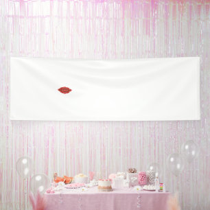 Banderoles Un design graphique rouge symétrique avec géométri