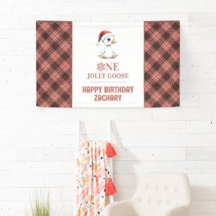 Banderoles Un joyeux oie personnalisé pour un premier anniver