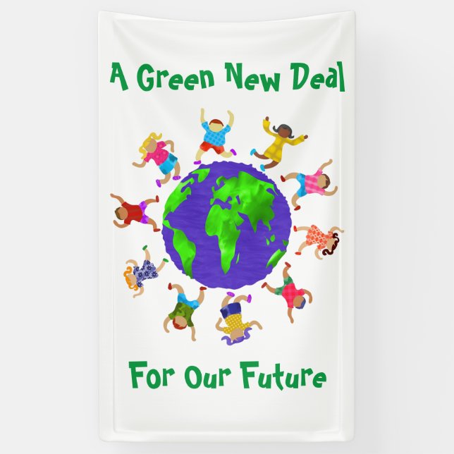 Banderoles Un New Deal Vert Pour Notre Avenir (Vertical)
