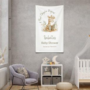 Banderoles Un nouveau chapitre commence le Baby shower de la 